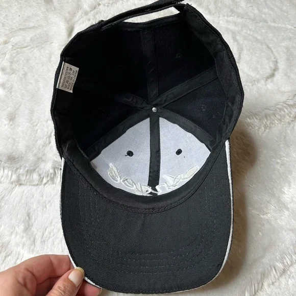 Angel 3-D Embroidered Baseball Cap in Black Women’s OS - Picture 7 of 9